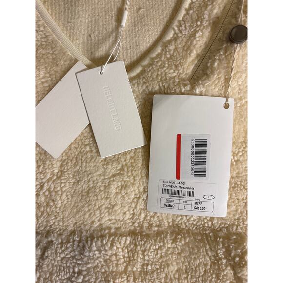 Helmut Lang Ivory Sherpa Fleece Pullover – Size L – NWT ($415 Retail) - Picture 3 of 7